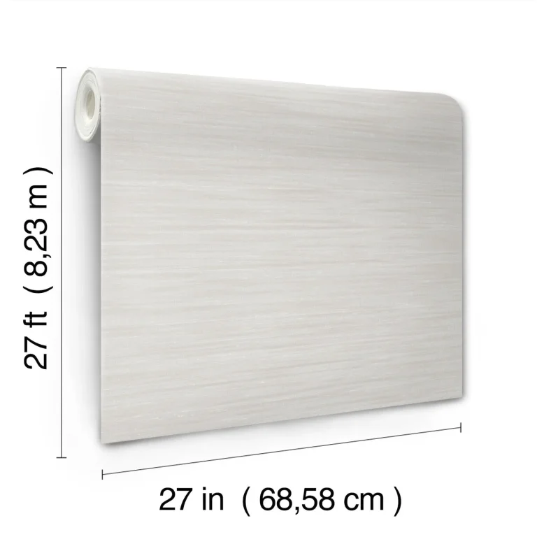 Sari Silk Faux Fabric Wallpaper - Cream — Image 3