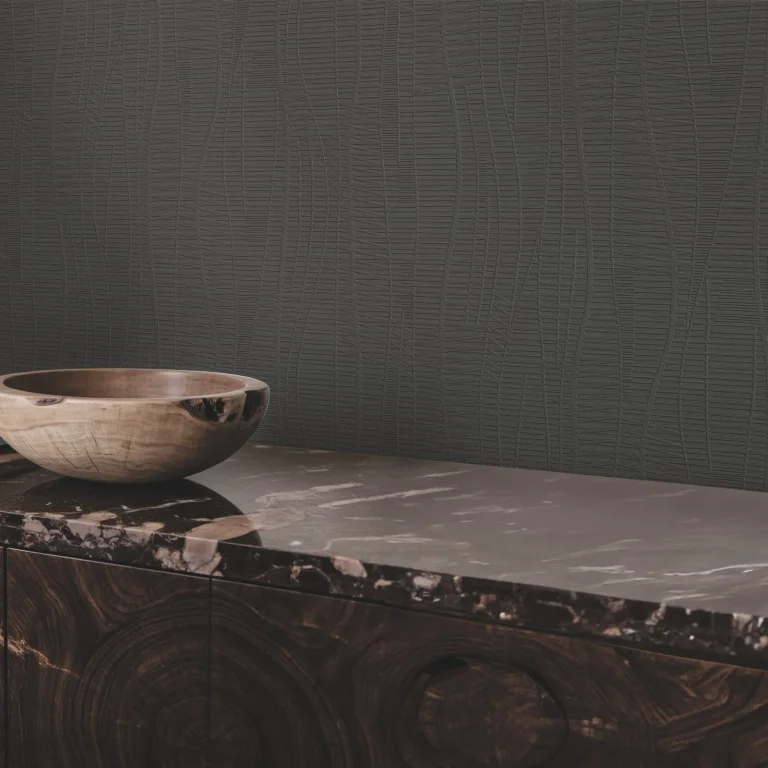 Amir Embossed Wallpaper - Black — Ảnh 4