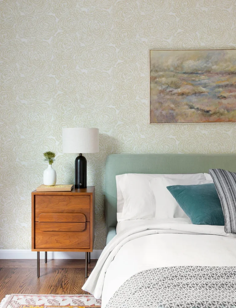 Ambroise Abstract Floral Wallpaper - Ochre