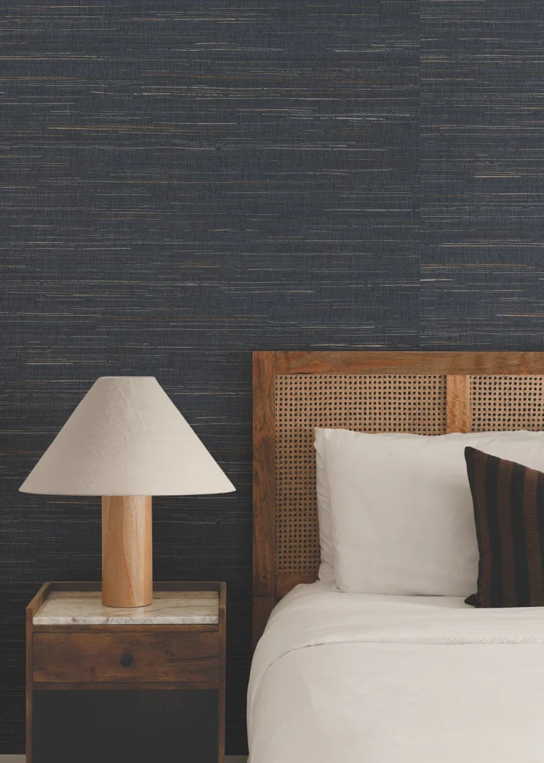 Ronald Redding Multicolored Hemp Wallpaper - Navy — Ảnh 2