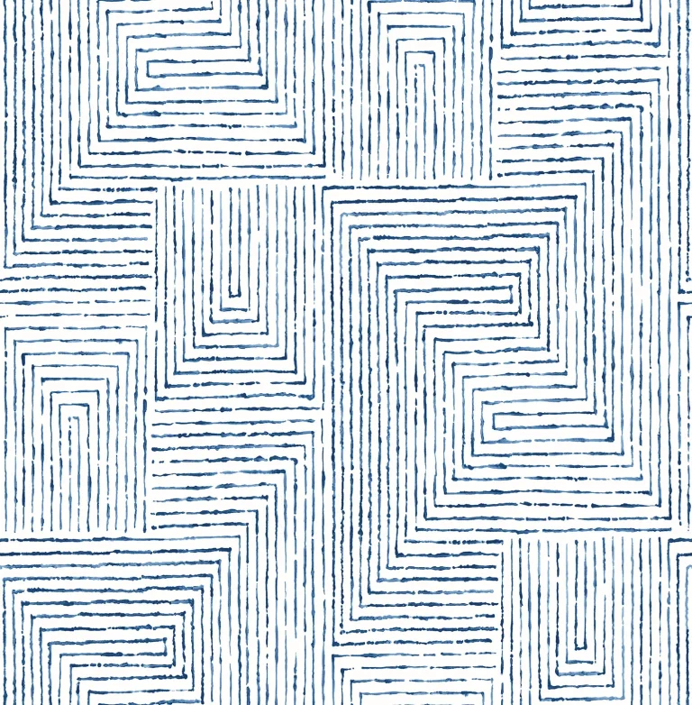 Merritt Geometric Wallpaper - Indigo — Ảnh 2