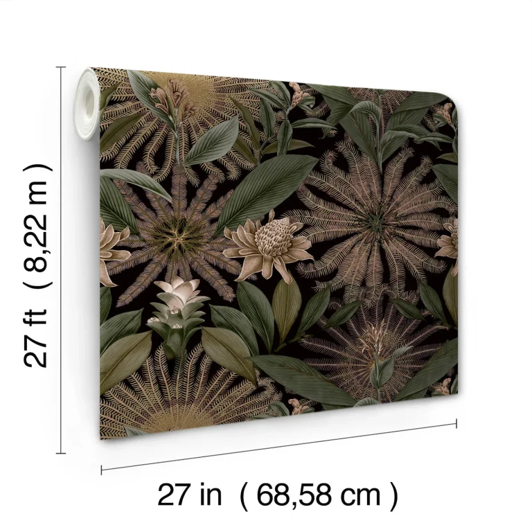 Ronald Redding Enchanted Garden Tropical Wallpaper - Chocolate — Ảnh 6