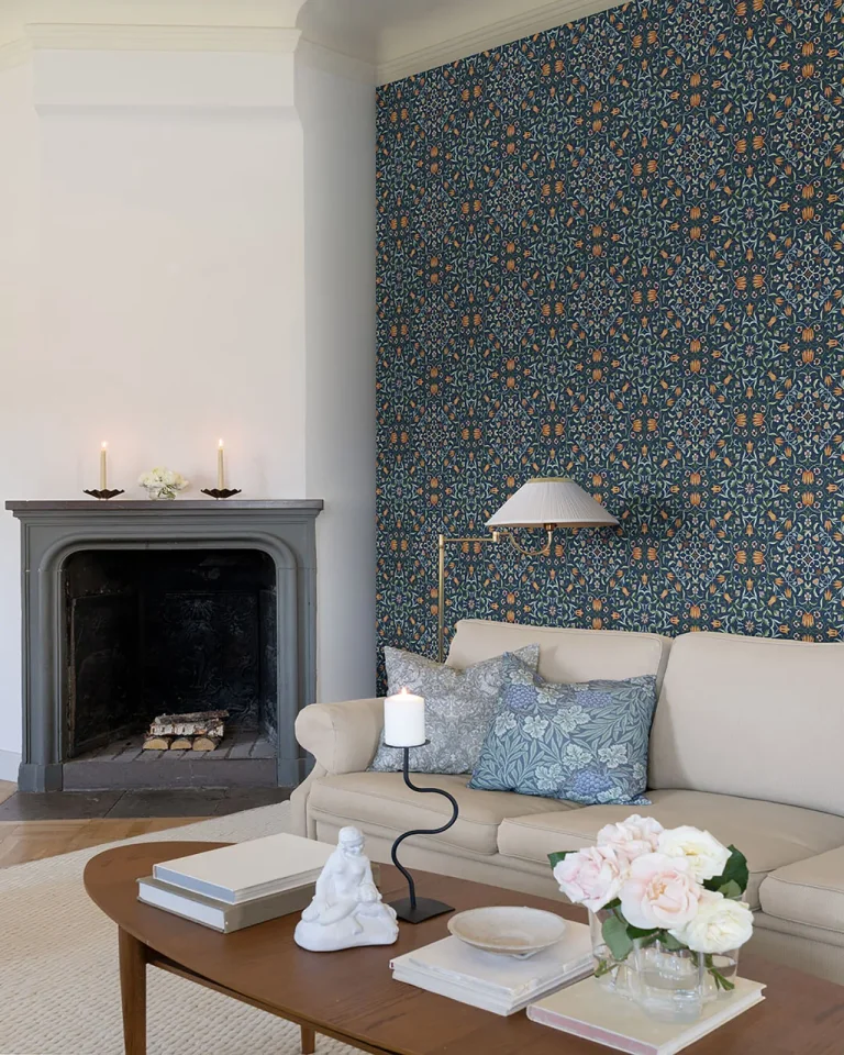 No 1 Holland Park Floral Wallpaper - Dark Blue — Ảnh 2