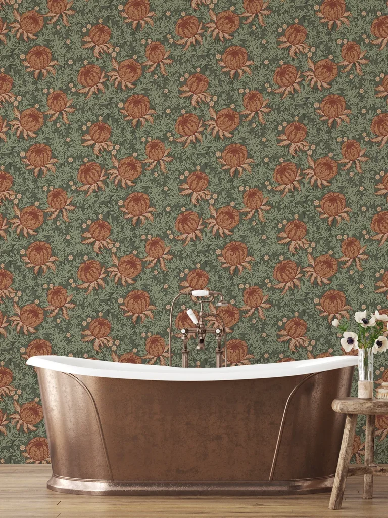 Arthur Thistle Wallpaper - Green — Image 3