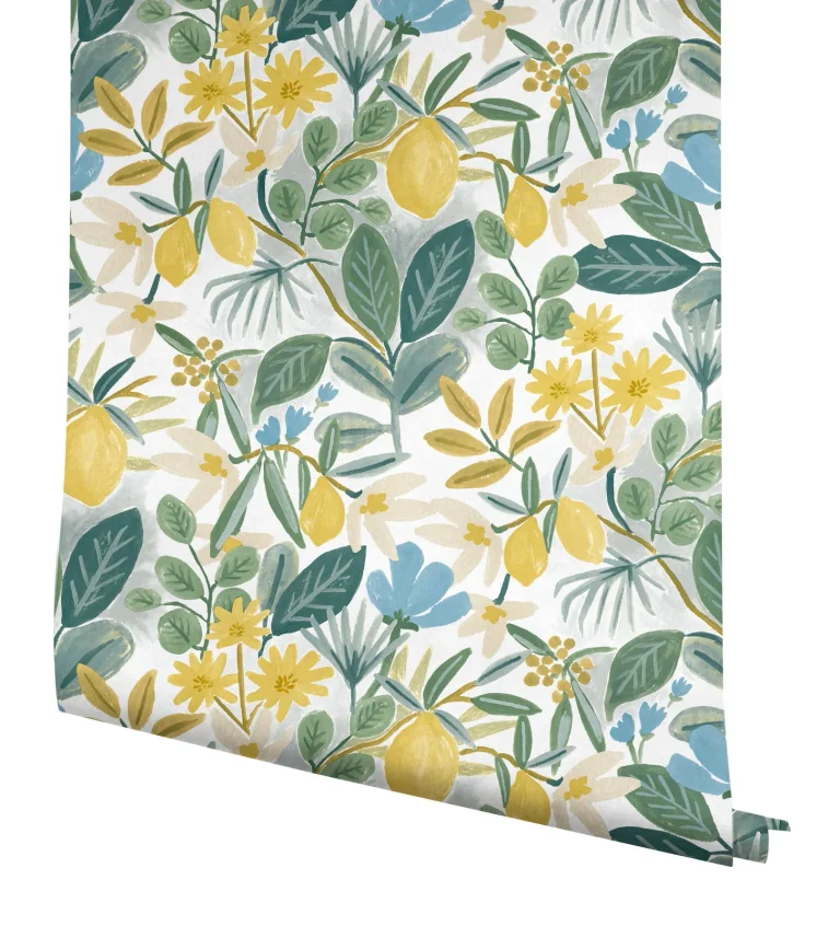 Rifle Paper Co. Amalfi Peel and Stick Wallpaper - Blue and Green — Ảnh 6