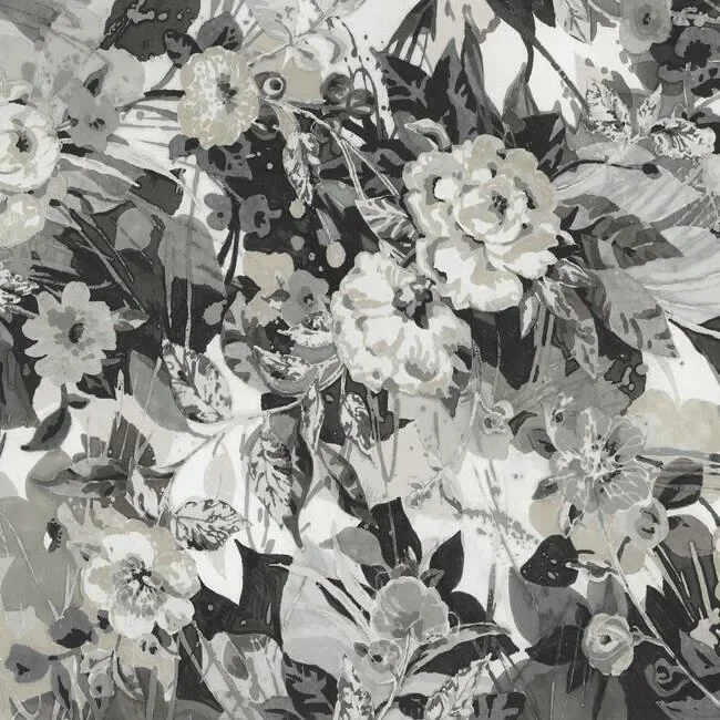 Pop Floral Wall Mural - Neutral — Ảnh 4