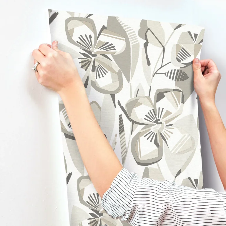 Nathalie Abstract Blooms Wallpaper - Beige — Ảnh 4
