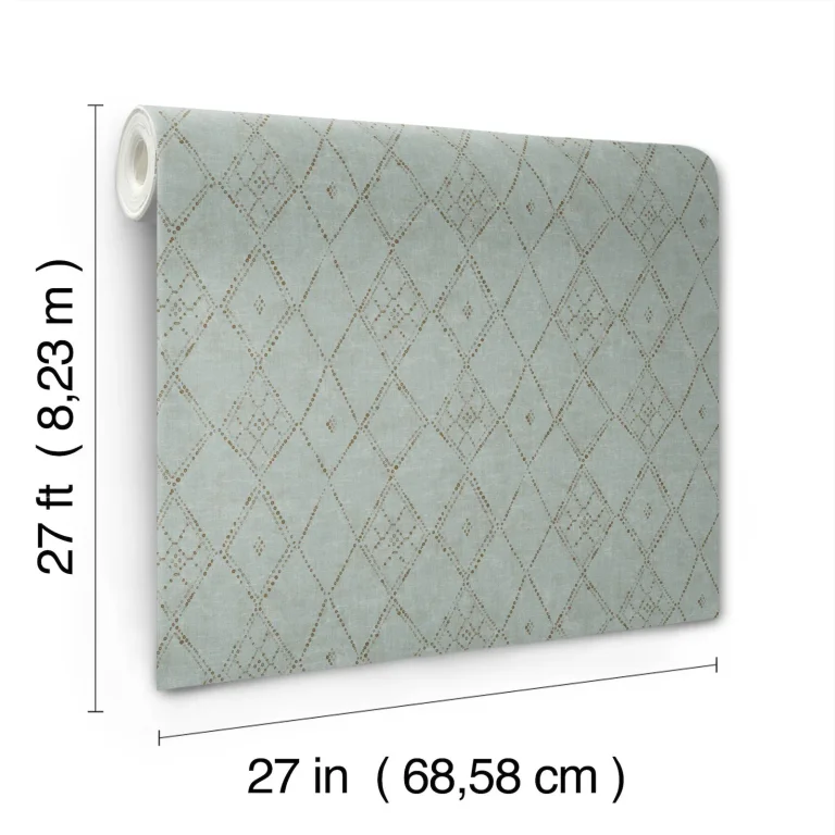 Souk Diamonds Wallpaper - Sage/Brown — Ảnh 5