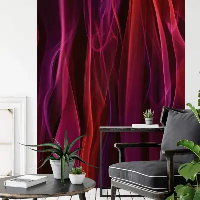 Red Smoke - Wall Mural 5046 - 4 Panel - 192cm x 260cm