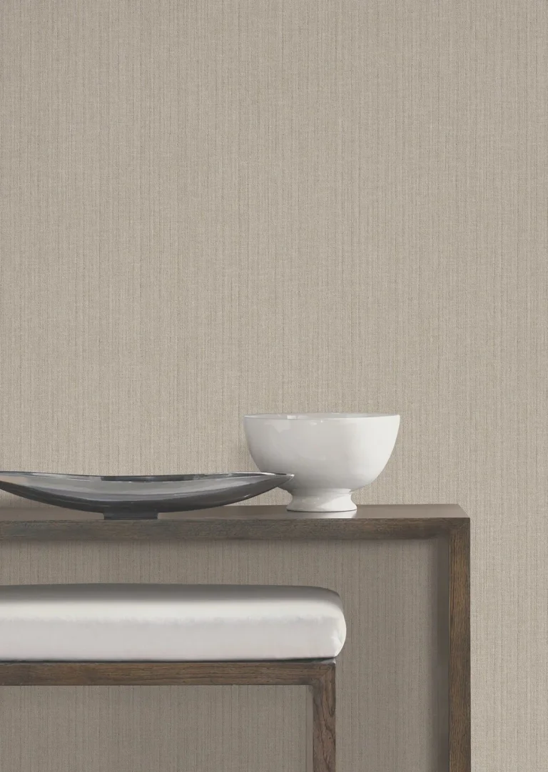 Silk Spun Tactile Stripe Wallpaper - Brown — Ảnh 4