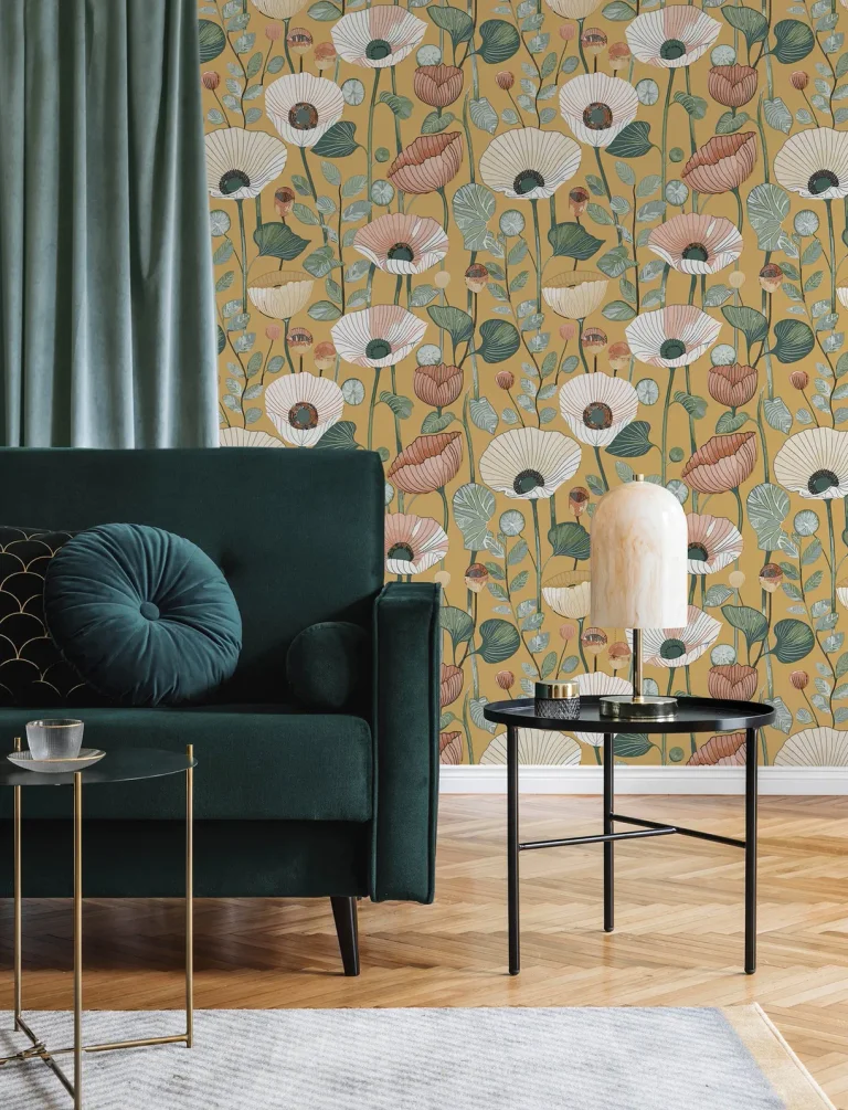 Mindra Floral Trail Wallpaper - Mustard — Ảnh 5