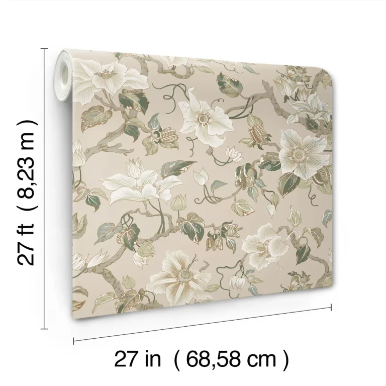 Ronald Redding Marguerite Vine Wallpaper - Taupe — Ảnh 6