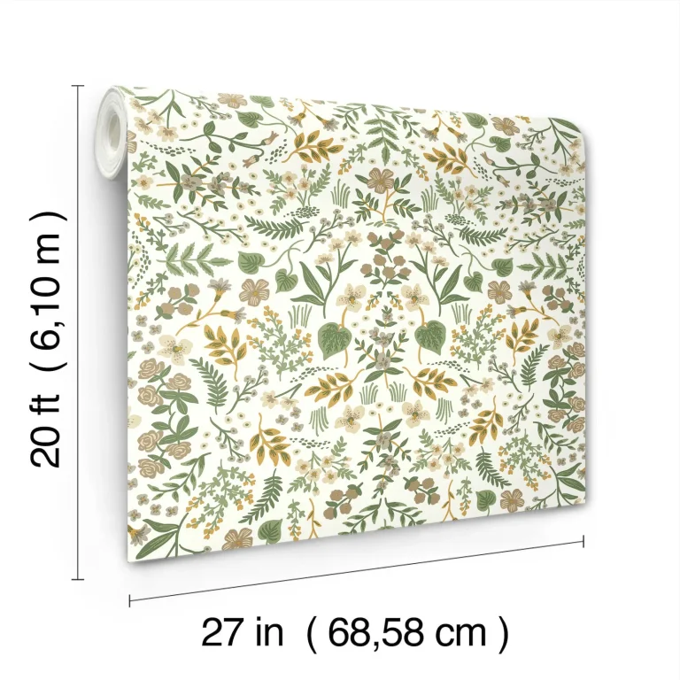 Rifle Paper Co. Wildwood Peel and Stick Wallpaper - Linen — Ảnh 5