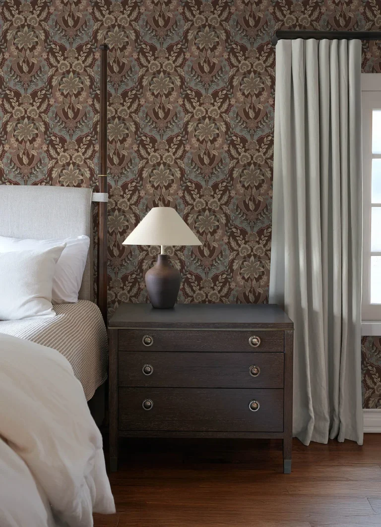 Chris Loves Julia Collins Damask Wallpaper - Plum — Ảnh 5