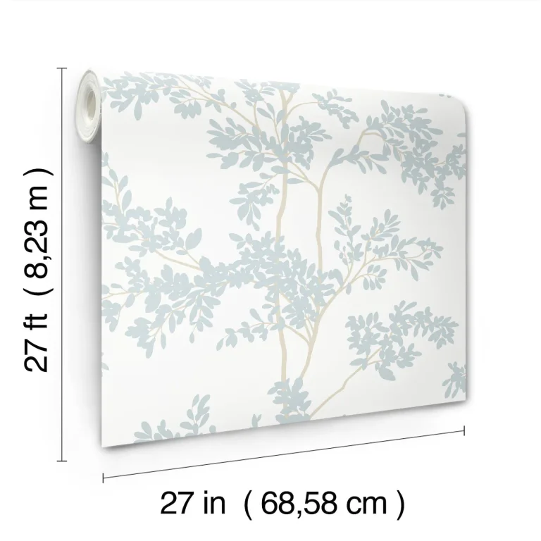 Lunaria Silhouette Wallpaper - White/Cloud Blue — Ảnh 6
