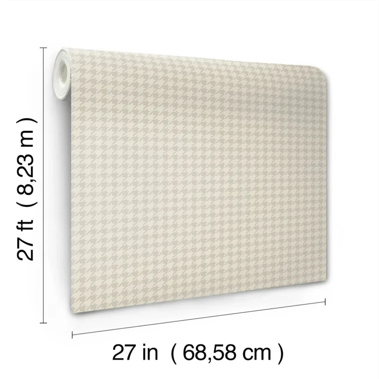 Ronald Redding Watson Houndstooth Wallpaper - Light Grey — Ảnh 4