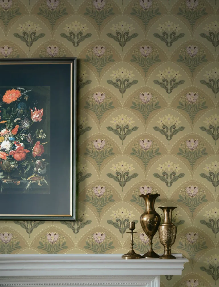 Maj Floral Damask Wallpaper - Brown — Ảnh 5