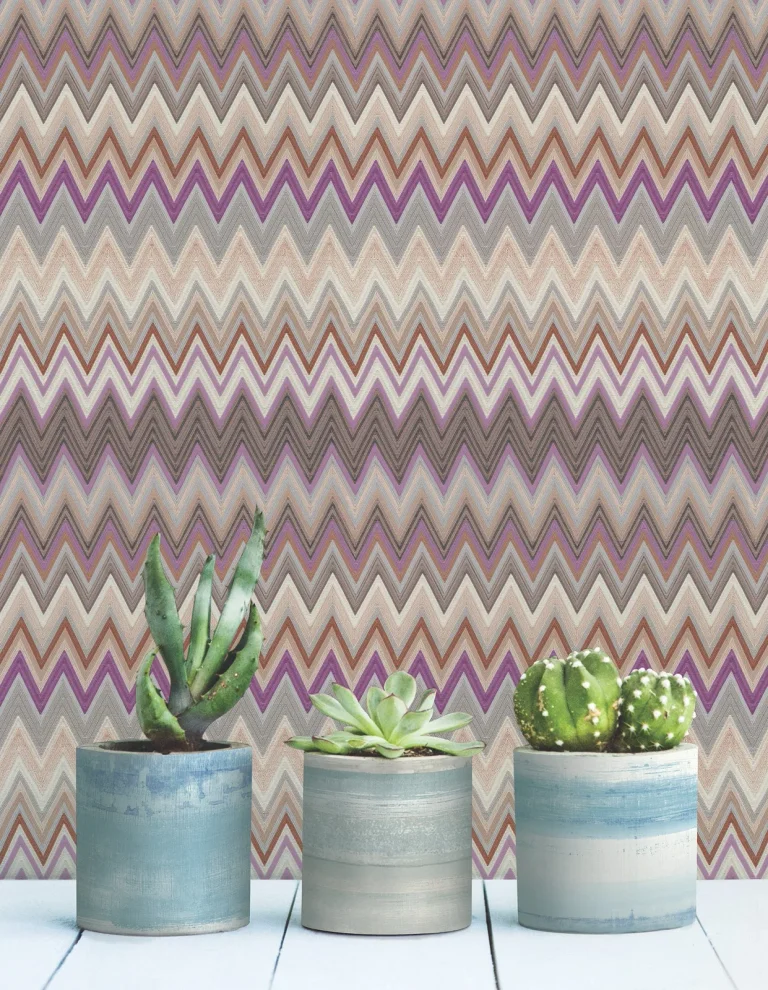 Zig Zag Peel and Stick Wallpaper - Purple — Ảnh 5