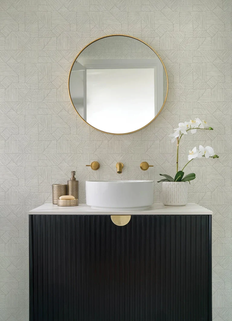 Crescendo Block Geometric Wallpaper - Light Grey — Ảnh 3