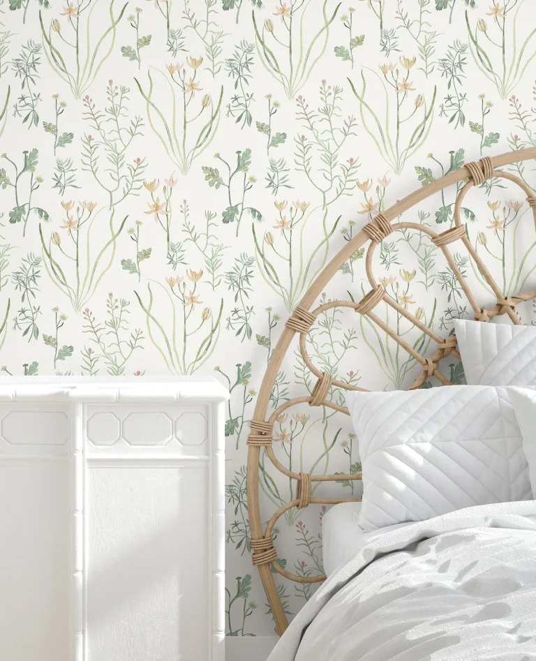 Alpine Botanical Peel and Stick Wallpaper - Peach — Ảnh 7