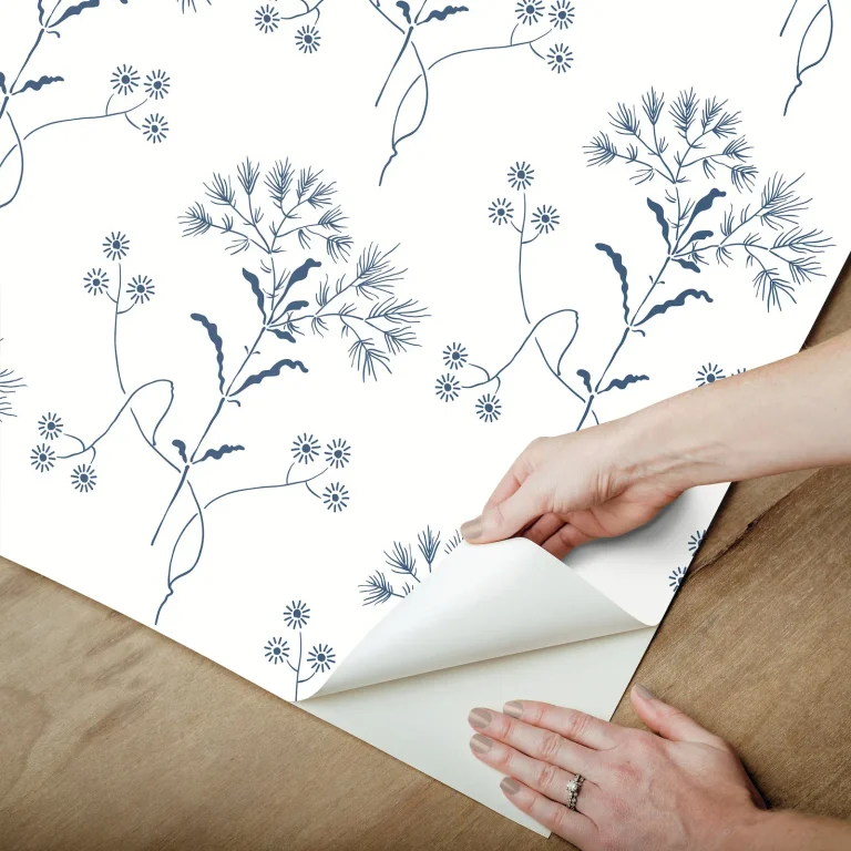 Magnolia Home Wildflower Wallpaper - Navy — Ảnh 4