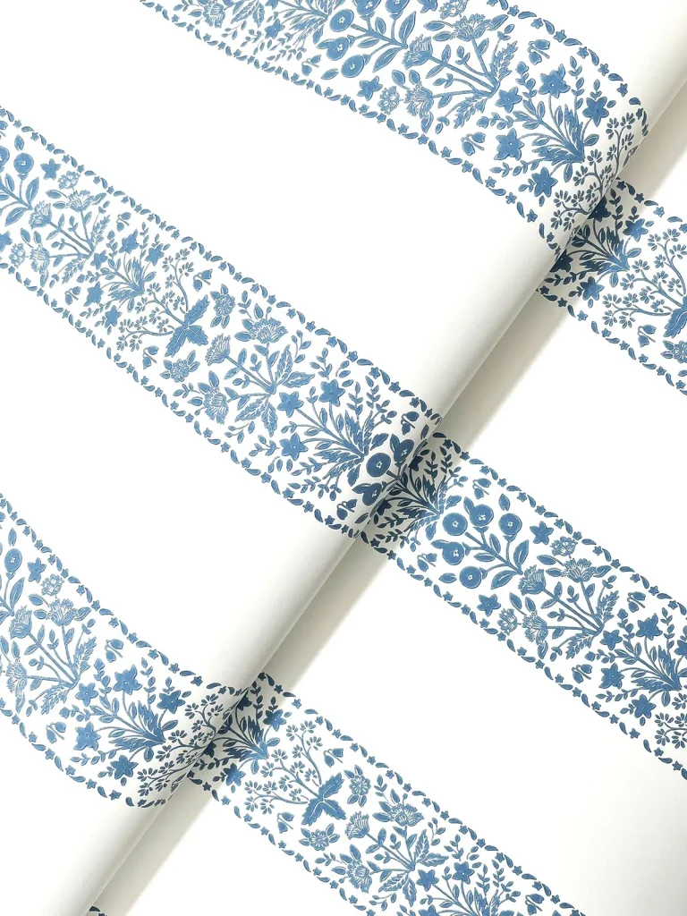 Rifle Paper Co. Estee Stripe Wallpaper - Blue & White — Ảnh 4