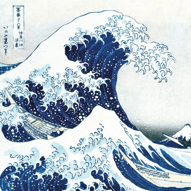 Hokusai - The Great Wave - Wall Mural 5445 - 8 Panel - 384cm x 260cm — Ảnh 4
