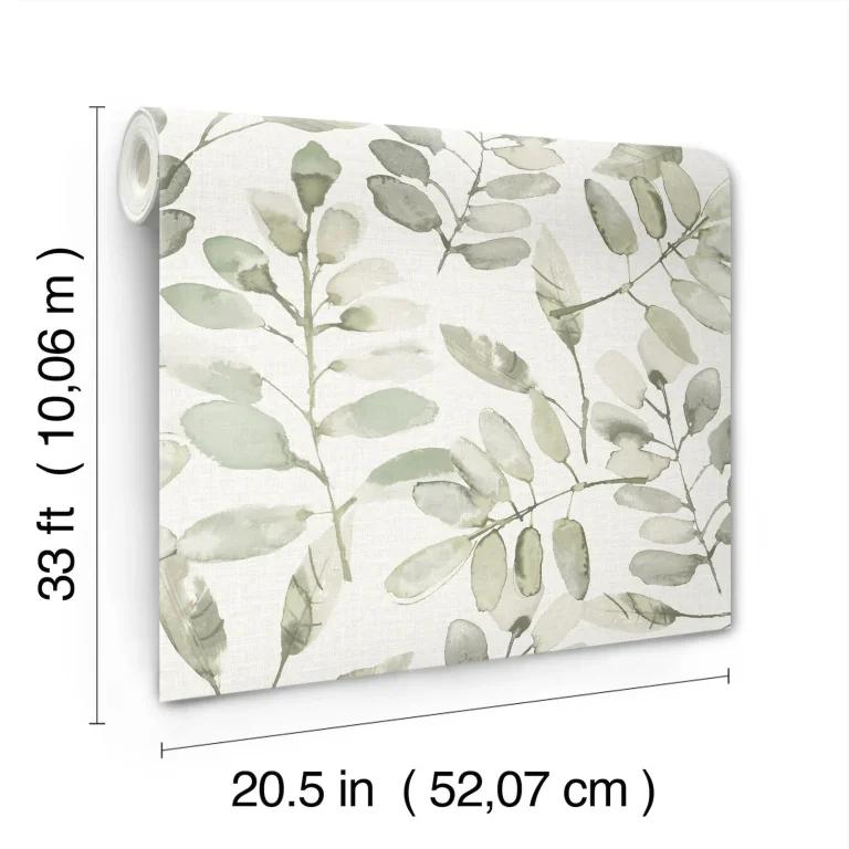 Chesapeake Pinnate Leaves Wallpaper - Green — Ảnh 4