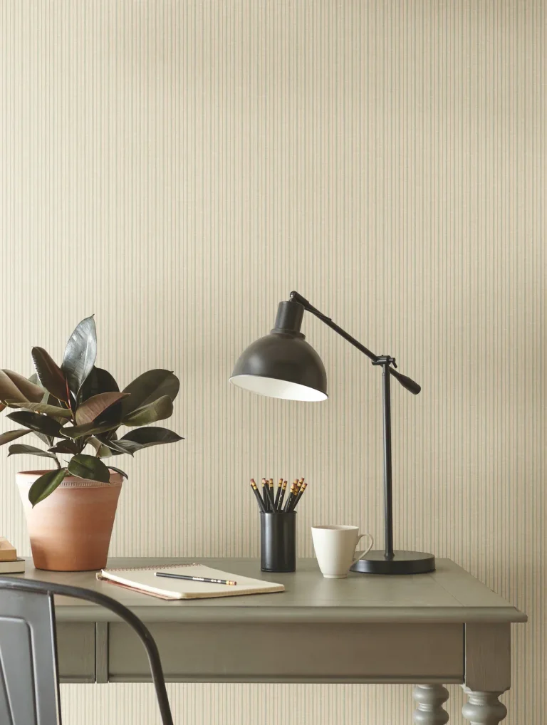 Magnolia Home French Ticking Wallpaper - Khaki/Light Blue — Ảnh 3