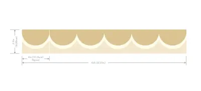 Rifle Paper Co. Scallop Wallpaper Border - Linen