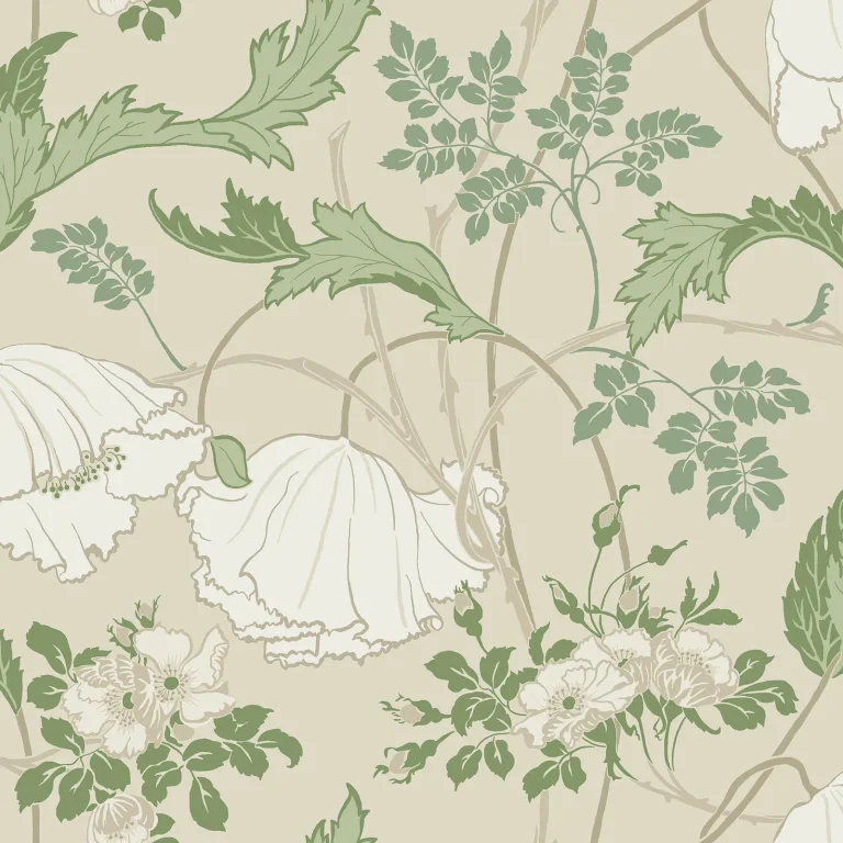 Magnolia Home Gwendolyn Wallpaper - Ecru/Green — Ảnh 5