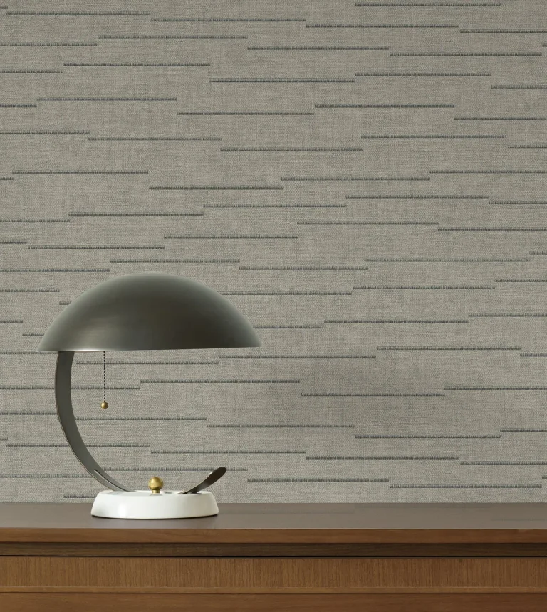 Latitude Striated Wallpaper - Grey — Ảnh 3