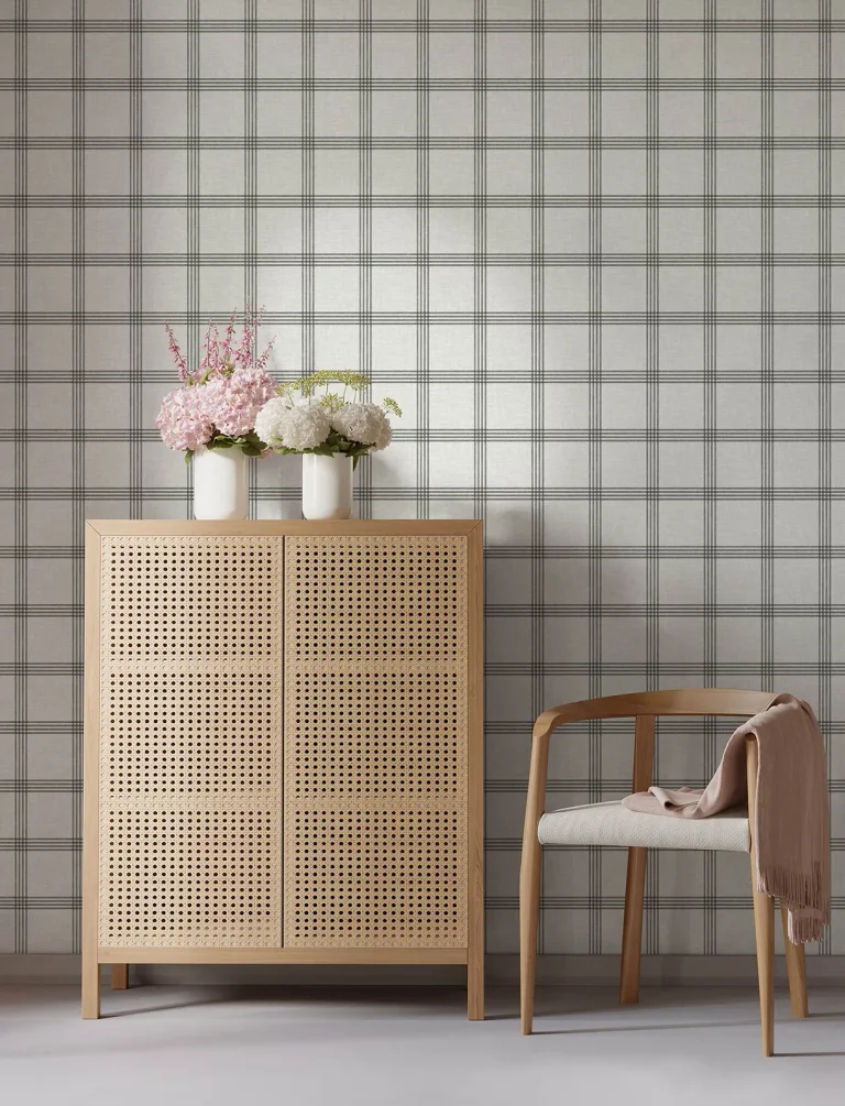 Chesapeake Twain Plaid Wallpaper - Charcoal — Image 5
