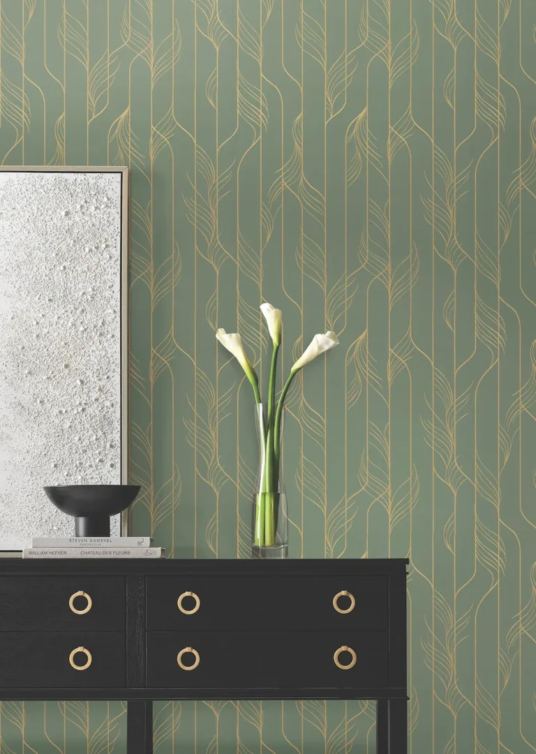 Candice Olson Elemental Thread Wallpaper - Green & Gold — Ảnh 8