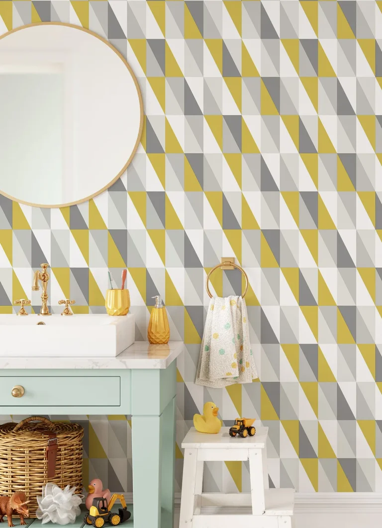 Chesapeake Inez Geometric Wallpaper - Mustard — Ảnh 5
