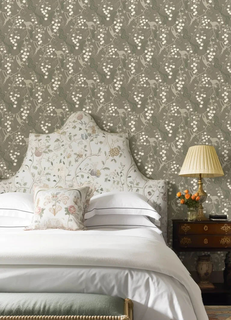 Linden Jungle Canopy Wallpaper - Stone — Ảnh 5