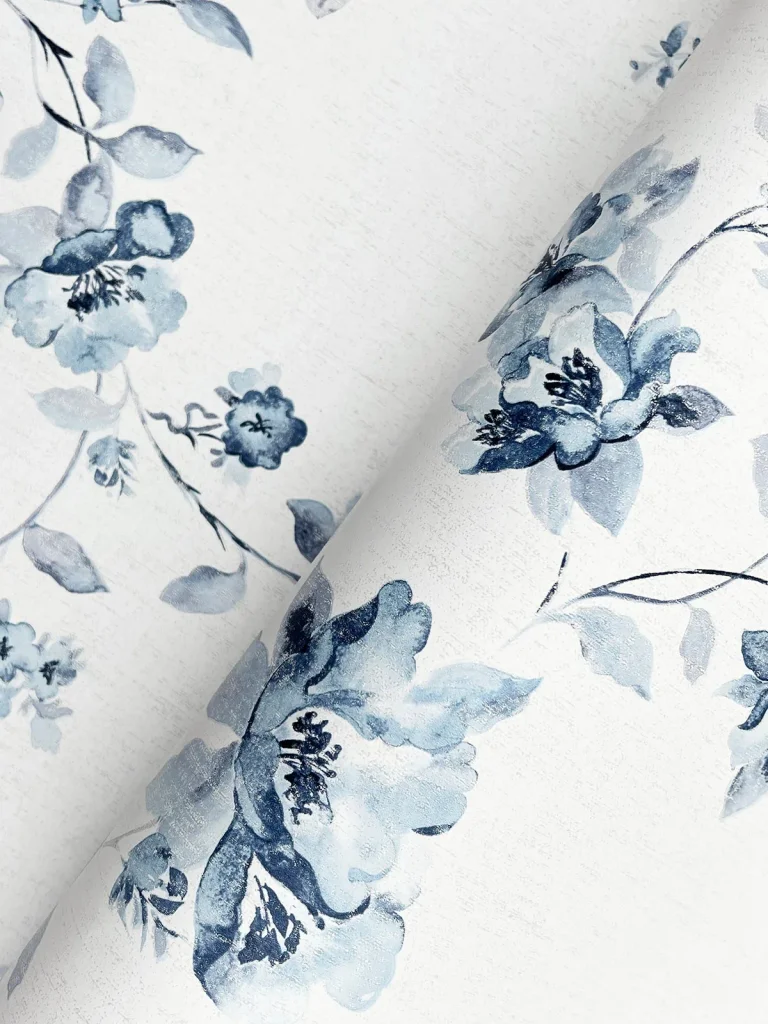 Chesapeake Festival Floral Trailing Wallpaper - Blue — Ảnh 4