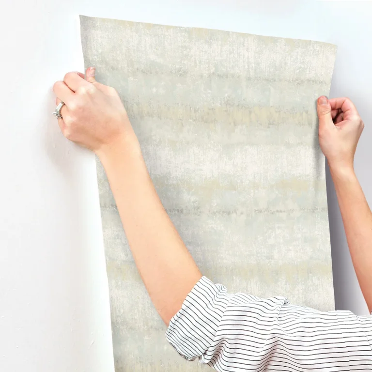 Morningtide Textured Stripe Wallpaper - Seafoam — Ảnh 4