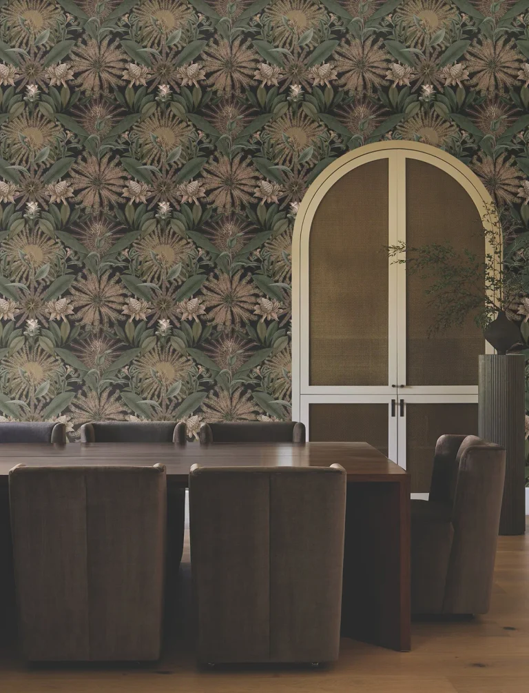 Ronald Redding Enchanted Garden Tropical Wallpaper - Chocolate — Ảnh 2