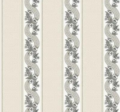 Ronald Redding Abbey's Garland Wallpaper - Black & White
