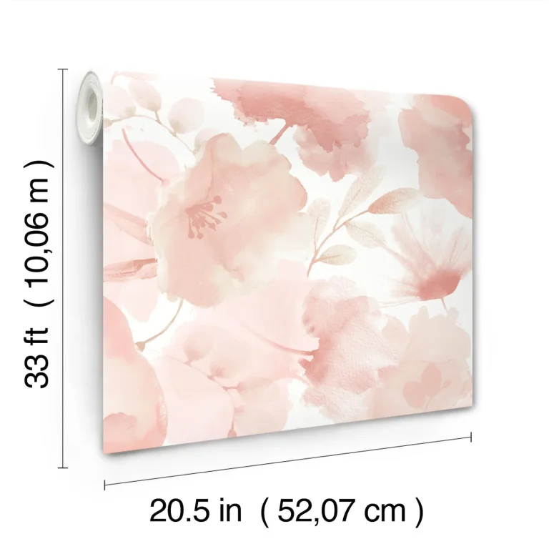 Watercolor Bouquet Wallpaper - Blush — Image 3