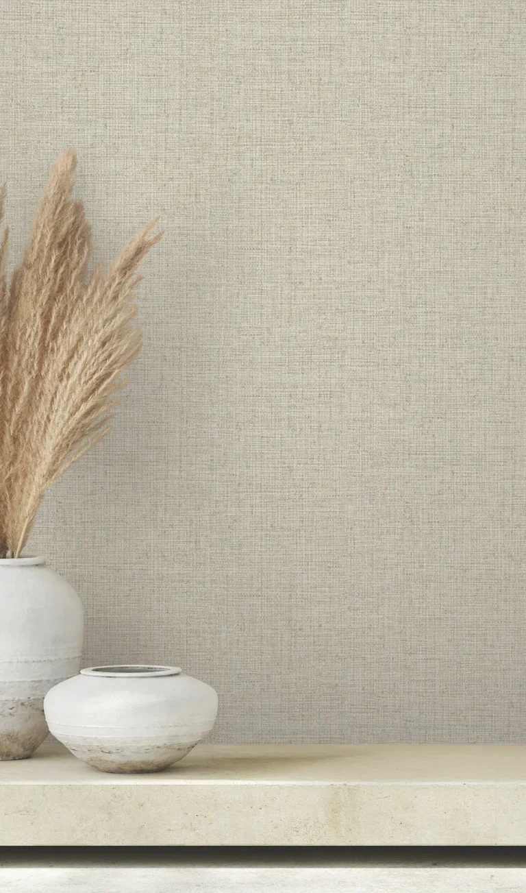Clarkson Woven Wallpaper - Beige — Ảnh 4