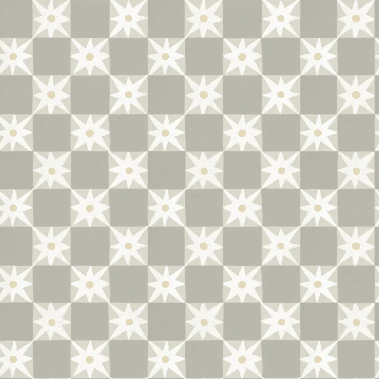Stardust Checkerboard Peel and Stick Wallpaper - Warm Grey — Ảnh 2