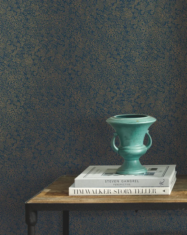 Rifle Paper Co. Champagne Dots Wallpaper - Gold & Navy — Ảnh 3