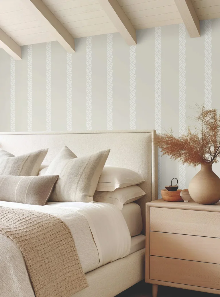 Ronald Redding Braided Stripe Wallpaper - Tan — Ảnh 2