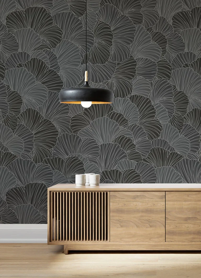 Petals Wall Mural - Charcoal — Ảnh 6