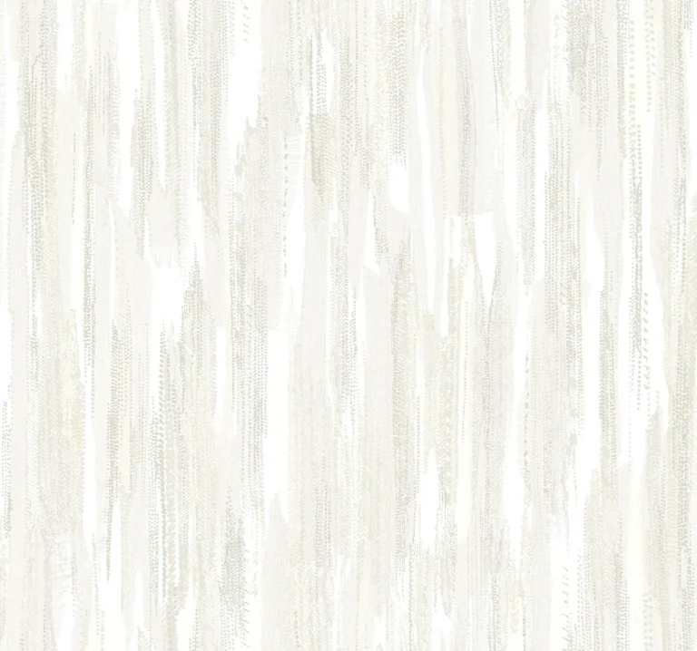 Ronald Redding Tribeca Texture Stripe Wallpaper - White — Ảnh 4