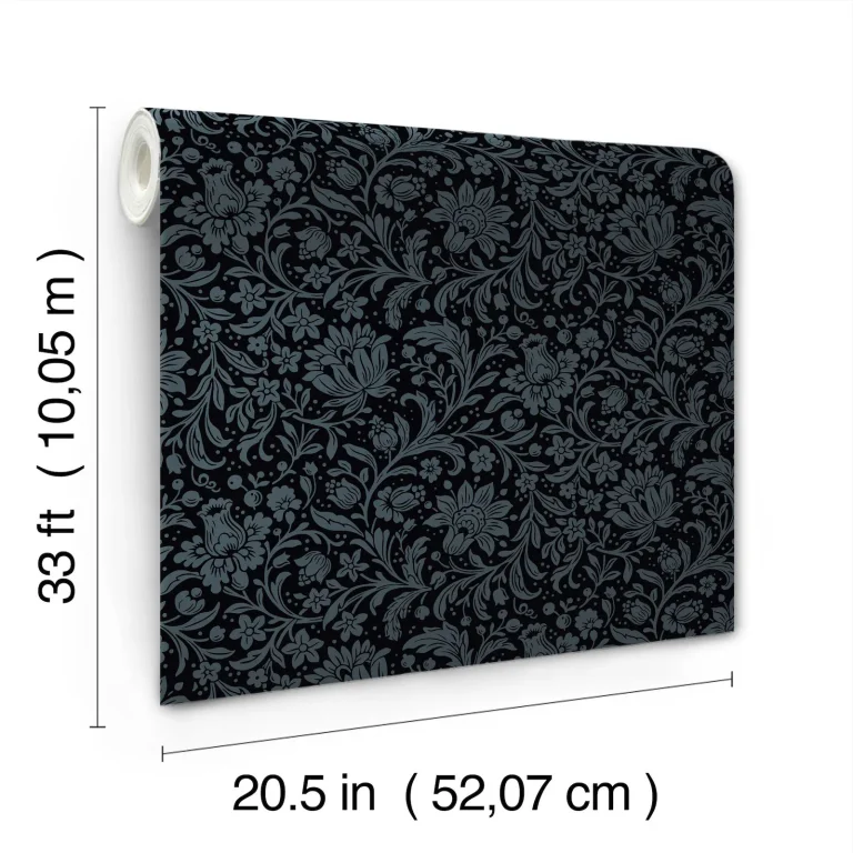 Chris Loves Julia Hague Floral Trail Wallpaper - Dark Blue — Ảnh 7
