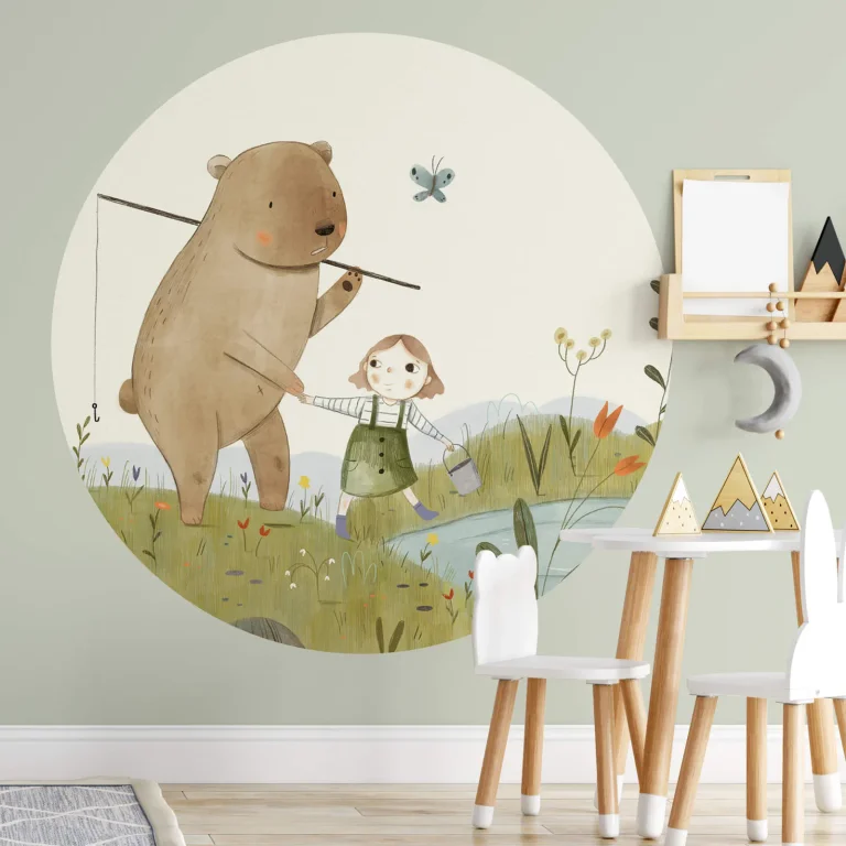Lets Go Fishing - Wall Mural 5568 - Round - 144cm diameter
