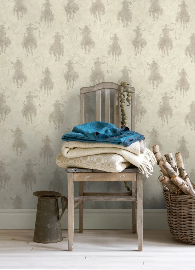 Chesapeake Stockman Silhouette Wallpaper - Light Grey — Ảnh 5